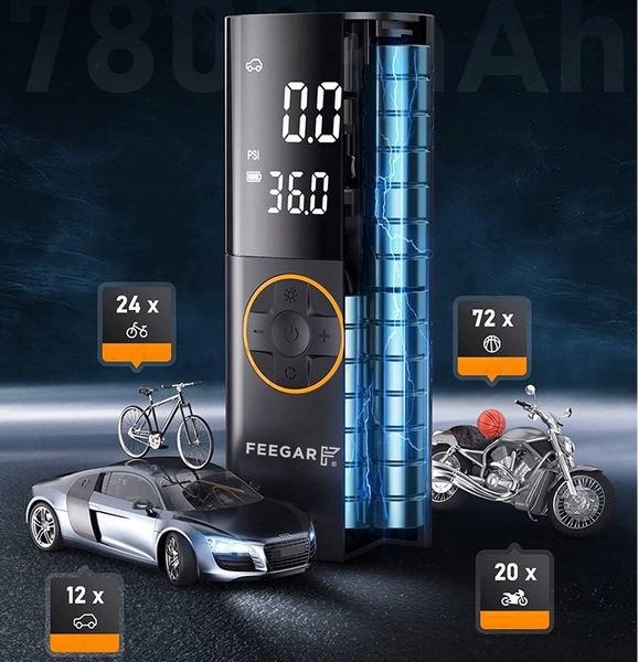 Kompresor samochodowy Feegar Pompka Rowerowa zdjęcie 14