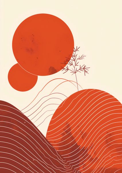 Plakat 29,7x42cm Ciepło Czerwieni zdjęcie 1
