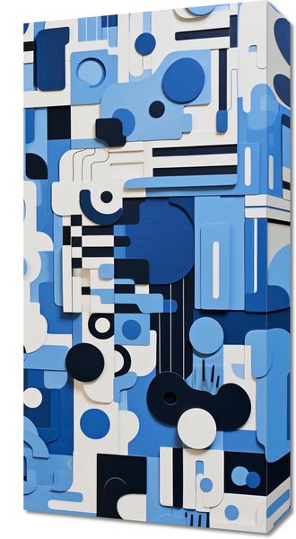 Obraz 30x60cm Niebieski Labirynt zdjęcie 1