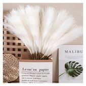 Sztuczna Roślina Ozdoba Trawa Pampasowa 56,5 Cm Krem 1 Szt Szr05