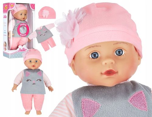 Lalka bobas jak żywa interaktywna ubranko mówi po polsku angielsku na Arena.pl