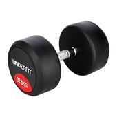 Hantla gumowana 32,5 kg UNDERFIT do ćwiczeń siłowych fitness