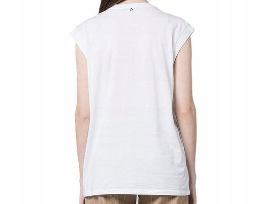 Twinset Actitude Biały top z aplikacją w kształcie kwiatka S na Arena.pl