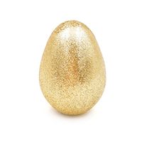 JAJKO WIELKANOCNE ZŁOTE FIGURKA DEKORACJA ŚWIĄTECZNA 10cm