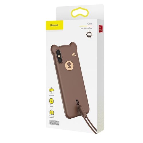 Etui Baseus Bear Iphone X / Xs - Brązowe na Arena.pl