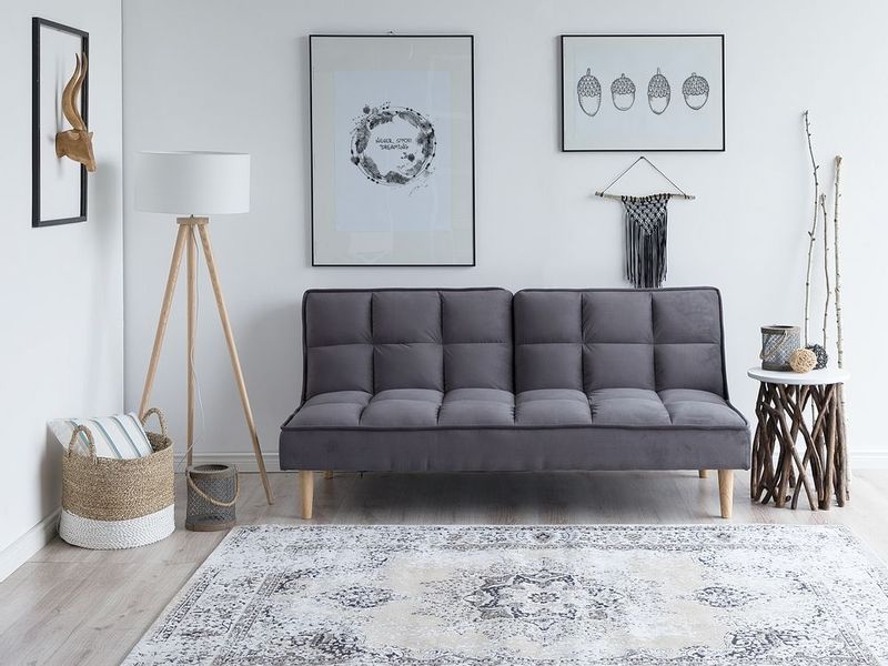 Sofa rozkładana ciemnoszara SILJAN zdjęcie 2