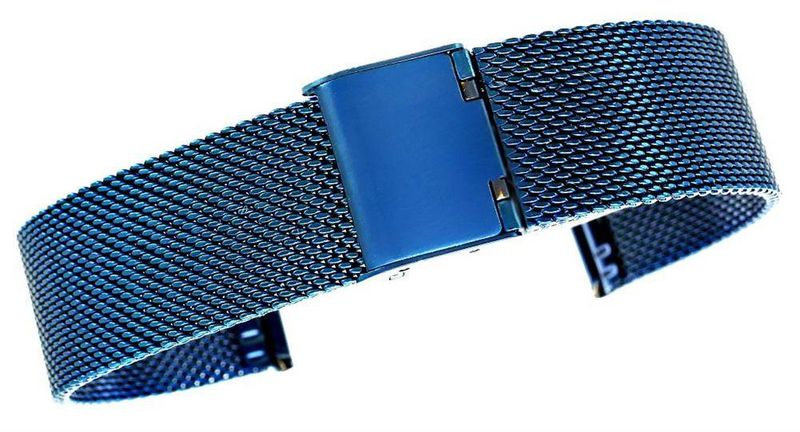 Bransoleta IPBL Niebieska Mesh 18 mm JK18BL zdjęcie 2