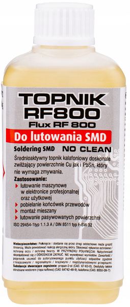 Topnik RF800 flux lutowanie SMD z pędzelkiem 100ml zdjęcie 1