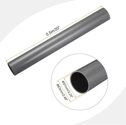 Sztywna Rura PVC 63mm 50cm Jasnoszara Odporna na Uderzenia Osłona Kablowa na Arena.pl