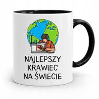 Kubek Czarny Krawcowej Krawca Najlepszy Na Świecie Z Nadrukiem Ze Zdjęciem