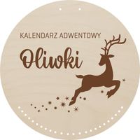 Kalendarz adwentowy domek drewniana BAZA z IMIENIEM dziecka na ścianę