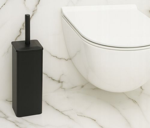 Szczotka do WC toalety łazienki czarna zamknieta loft łazienkowa toaletowa na Arena.pl