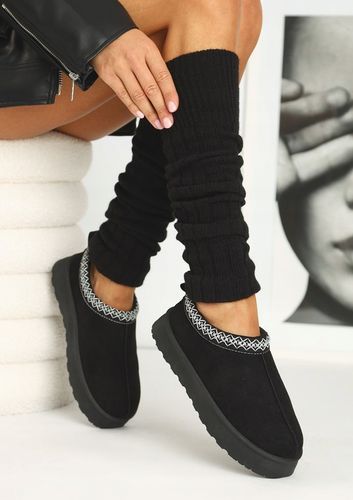 Getry Damskie na Nogi Wełna Ocieplacze na Łydki Ciepłe Cerber CZARNE na Arena.pl