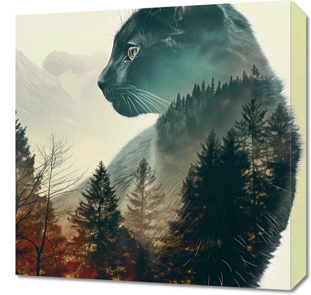 Obraz 50x50cm Koci Duch Lasu zdjęcie 1