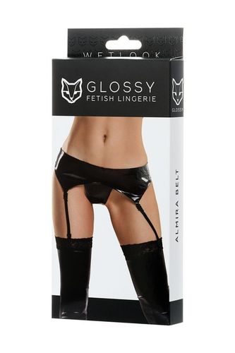 Glossy Belt For Stockings And Panties Almira - Black S na Arena.pl