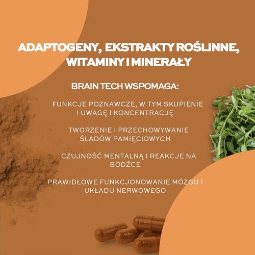 Brain Tech 60 Nootropic PAMIĘĆ KONCENTRACJA na Arena.pl