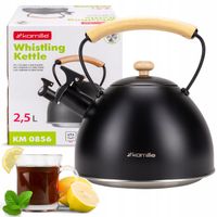 Czajnik tradycyjny stalowy Kamille 2,5 l czarny
