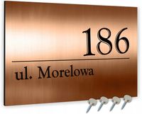 Tabliczka adresowa numer domu NAZWA ULICY 40x30 cm