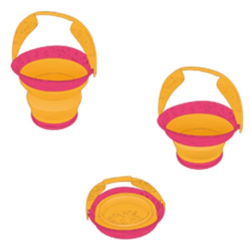 wiaderko do piaskownicy składane Round XL - różowy na Arena.pl