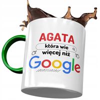 Kubek Zielony Dla Agaty Agi Na Prezent Z Nadrukiem Ze Zdjęciem