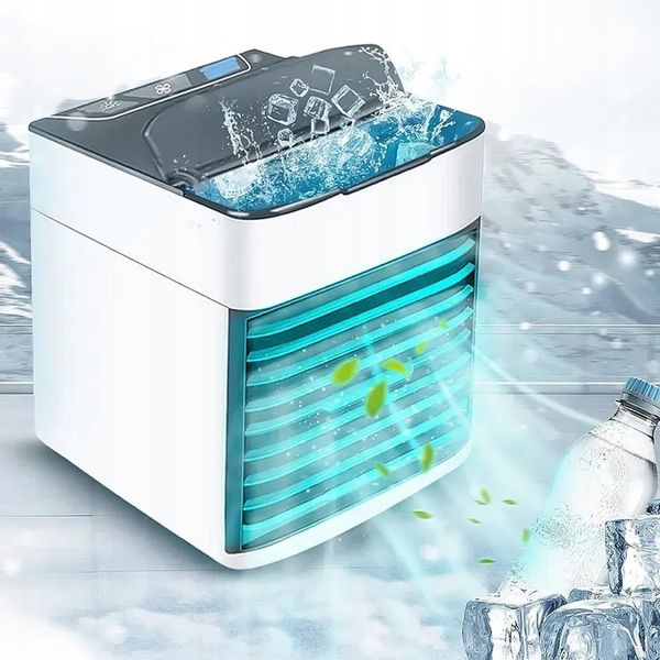 PRZENOŚNY MAŁY KLIMATYZER USB NA WODĘ i LÓD 3W1 KLIMATOR DO DOMU WENTYLATOR zdjęcie 8