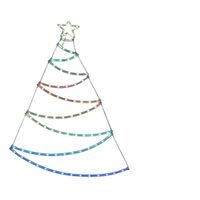 Dekoracja świetlna Lifetime Choinka LED RGB 66 x 87 cm