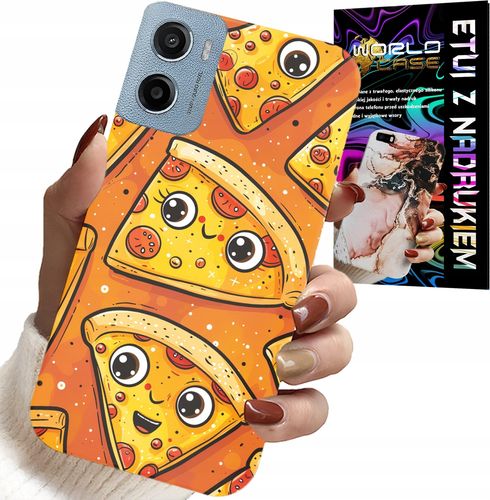 ETUI DO MOTOROLA E15 / G05 - SŁODKIE UŚMIECHNIĘTE PIZZE CASE + FOLIA na Arena.pl