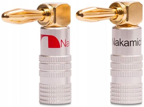 NAKAMICHI Wtyk głośnikowy bananowy kątowy HQ 4 szt na Arena.pl