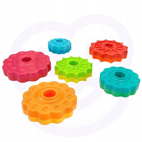 EDUKACYJNA PIRAMIDKA ZAKRĘCONA WIEŻA UKŁADANKA WOOPIE BABY na Arena.pl