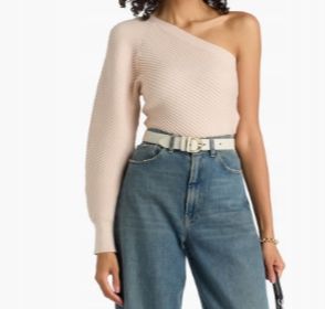 IRO PARIS One-sleeve ribbed-knit top L na Arena.pl