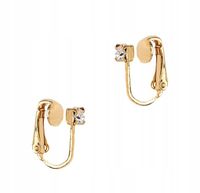 KLIPSY malutkie złote z CYRKONIAMI Preciosa MAŁE na każdą okazję COLIBRA