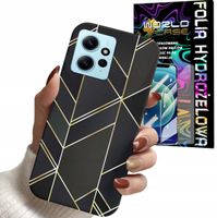 ETUI CASE DO XIAOMI NOTE 12S 4G - MARMUREK GEOMETRYCZNE WZORY + FOLIA