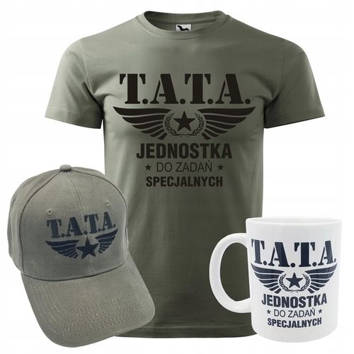 Dla taty ojca super zestaw koszulka kubek czapka w pudełku gotowy prezent na Arena.pl