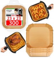 WKŁAD PAPIEROWY PAPIER DO FRYTKOWNICY BEZTŁUSZCZOWEJ AIR FRYER 23cm 300 SZT