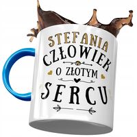 Kubek Błękitny Dla Stefanii Koleżanki Na Prezent Z Nadrukiem Ze Zdjęciem