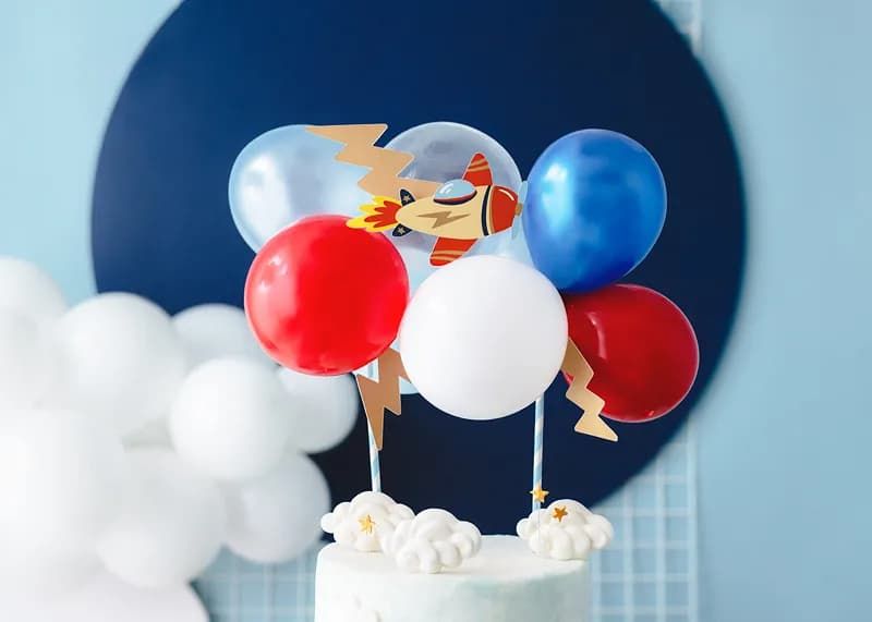 Balonowy topper na tort Samolot, 29 cm zdjęcie 2
