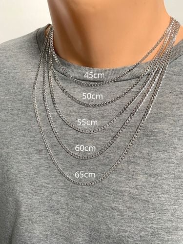 SREBRNY MĘSKI ŁAŃCUSZEK PANCERKA 55cm SREBRO 925 DLA NIEGO na Arena.pl