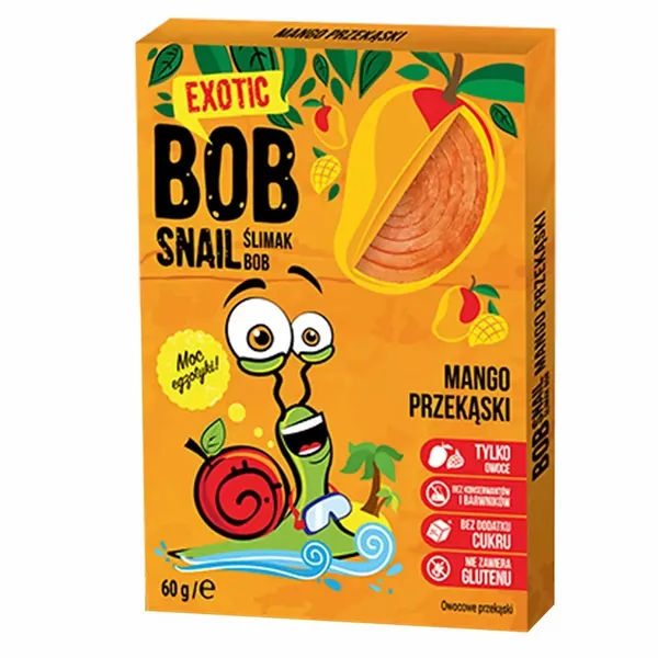 Przekąska Mango bez Dodatku Cukru Bob Snail  60 Gram zdjęcie 1