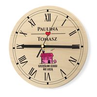 ZEGAR z NADRUKIEM na ścianę PREZENT NA PARAPETÓWKĘ
