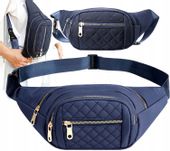 Damska Nerka Pojemna miejska Wodoodporna na pasku  R23_Granatowy