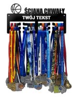 Wieszak na medale Koszykówka twoje imię dowolny tekst 118.1
