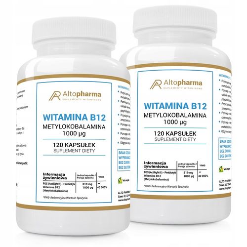 WITAMINA B12 METYLOKOBOLAMINA 1000µg WEGE 2x120kap na Arena.pl