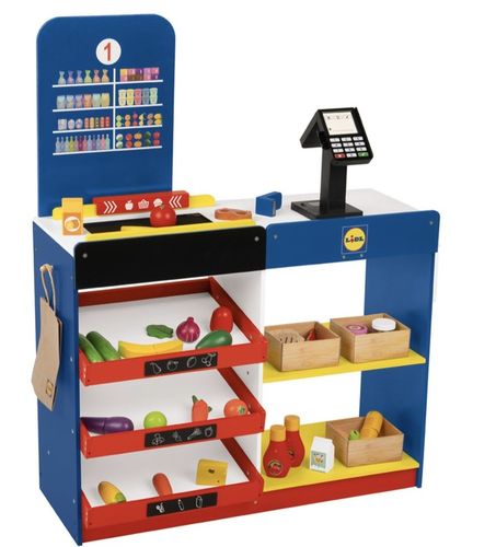 DREWNIANY SKLEP LIDL Z KASĄ I AKCESORIAMI DLA DZIECI PLAYTIVE na Arena.pl