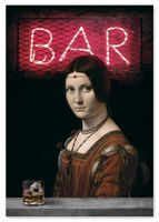 Obraz na płótnie old wisky leonardo da vinci 50x70 cm