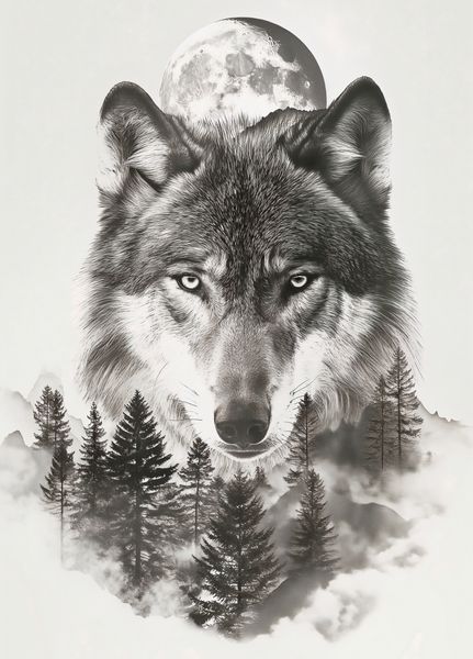 Plakat 39,5x55cm Wilczy Duch Lasu zdjęcie 1