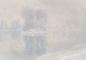 Plakat 100x70cm Ice Floes, Monet Vintage do Salonu
