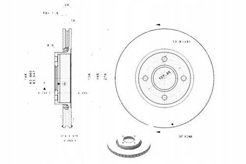 TARCZA HAM PRZOD 278X24 V BREMBO na Arena.pl