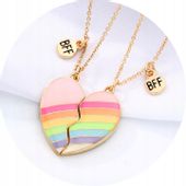 2 x Naszyjnik Wisiorek Przyjaźni ZESTAW BFF Wow