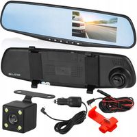 KAMERA SAMOCHODOWA LUSTERKO REJESTRATOR FULL HD PRZÓD TYŁ KAMERA COFANIA