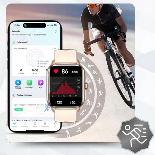 SMARTWATCH DAMSKI ZEGAREK PL MENU POWIADOMIENIA ROZMOWY SMART WATCH na Arena.pl